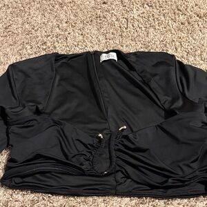 Oh Polly Black Crop Top